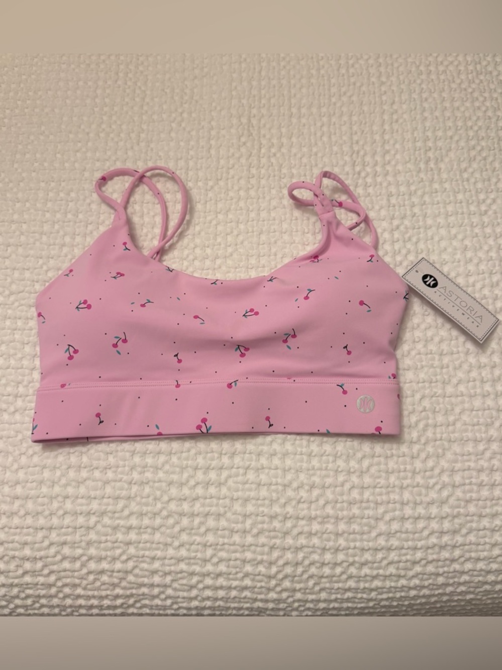 Astoria Activewear Luxe Blossom Cherry Sports Bra - Size: S (NWT)